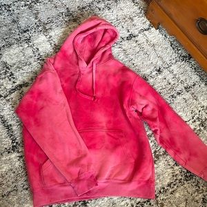 Pink tie-dye sweatshirt